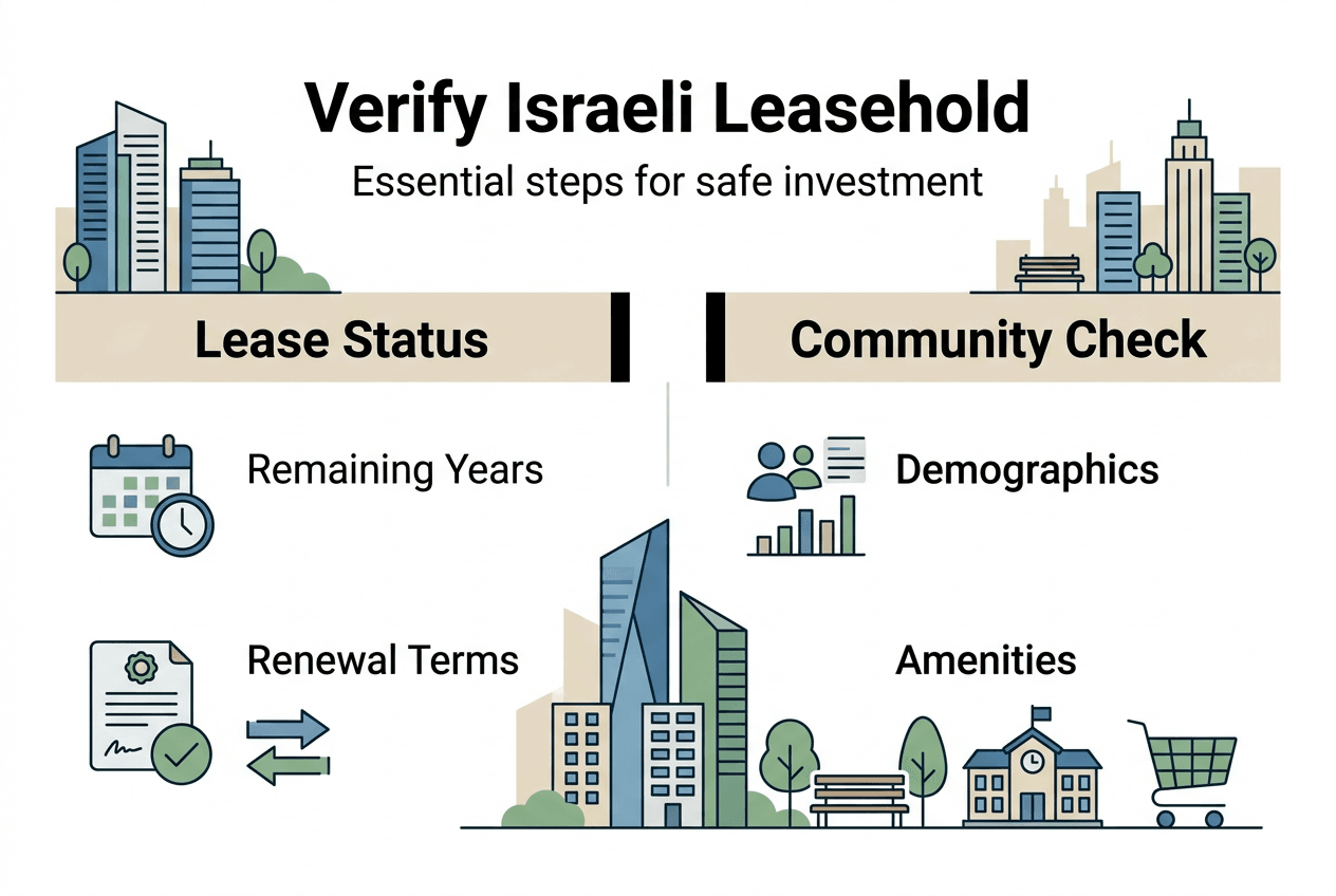 Infographic Israeli leasehold verification steps