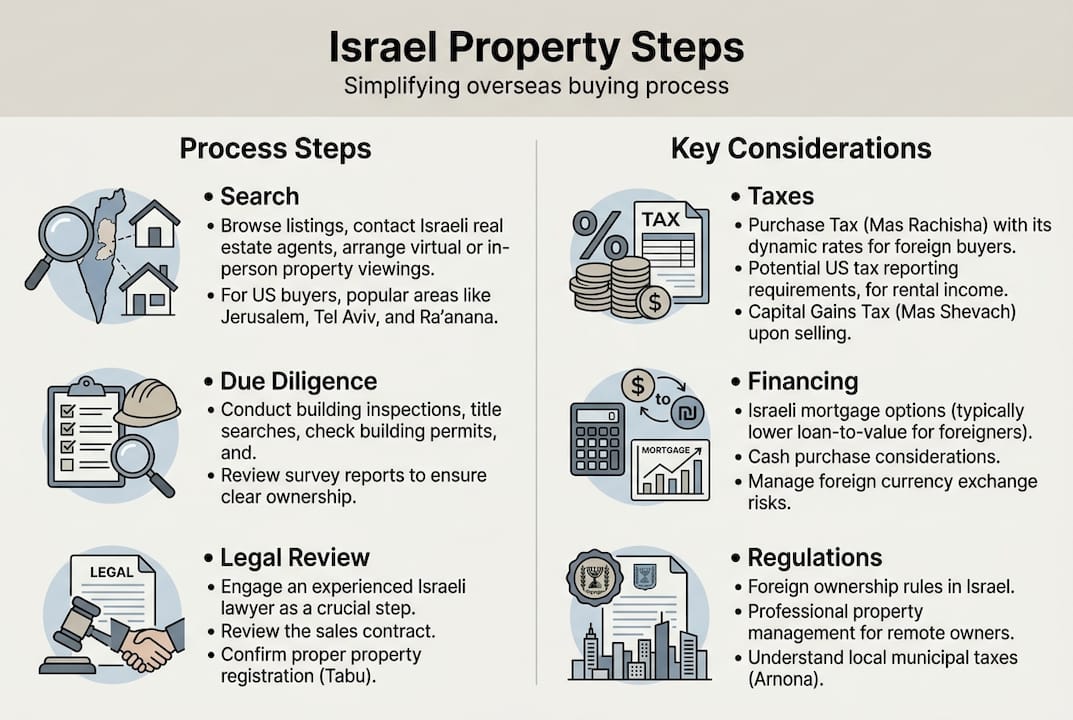Infographic shows steps and considerations for US buyers