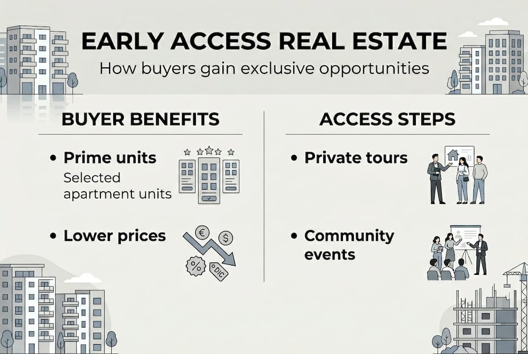 Infographic summarizing early access process
