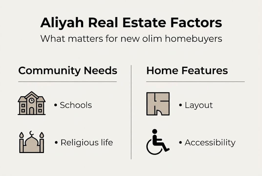 Infographic listing aliyah real estate factors