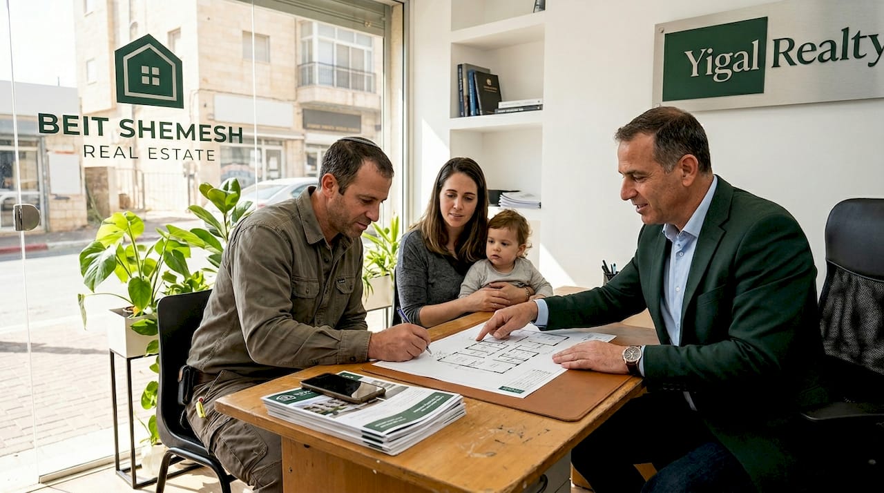 Homebuyer and agent reviewing payment options