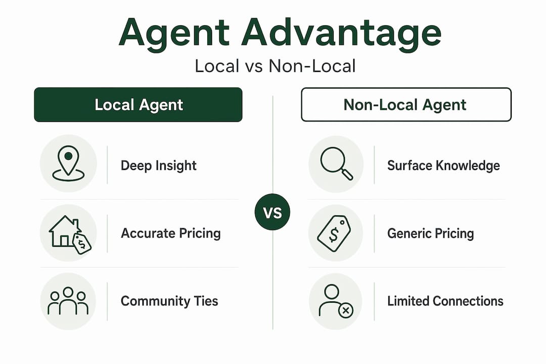 Infographic comparing local and non-local agent features