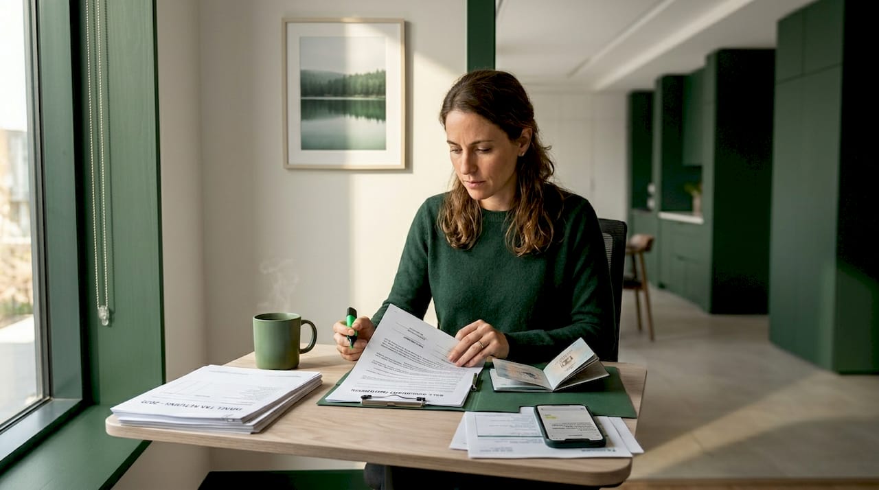 Home buyer preparing required property documents