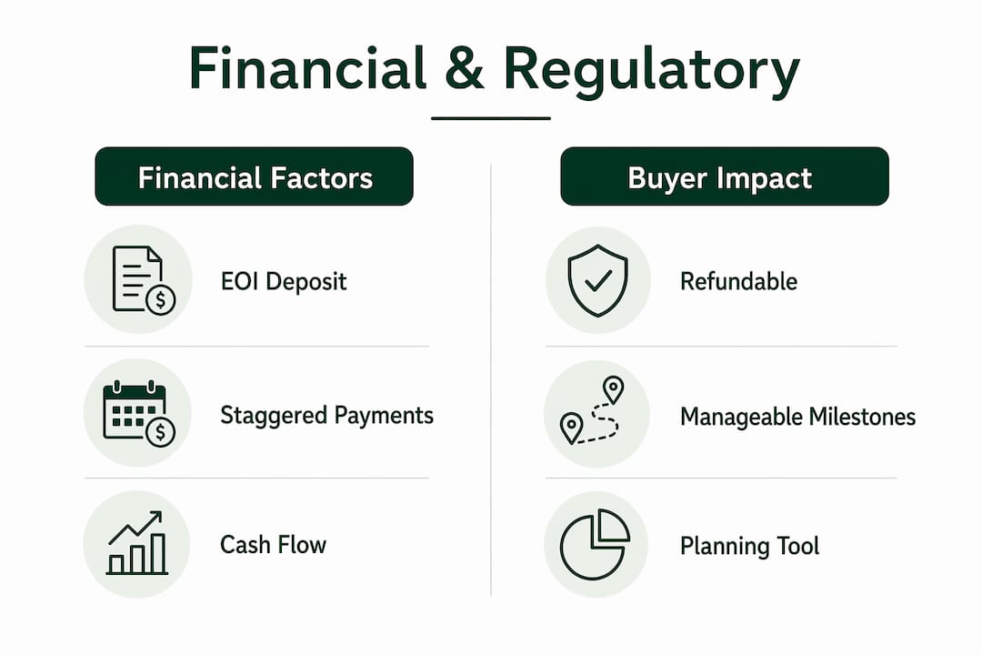 Infographic comparing financial factors and buyer impacts