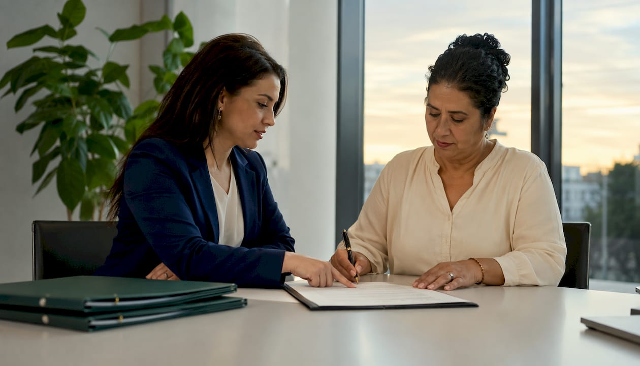 Client signing power of attorney documents