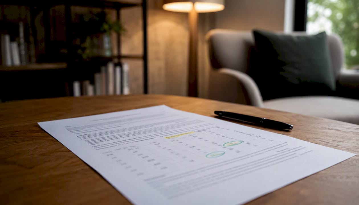 Real estate contract showing highlighted deadlines