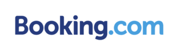 Booking.com logo with 'Booking' in dark blue and '.com' in light blue.
