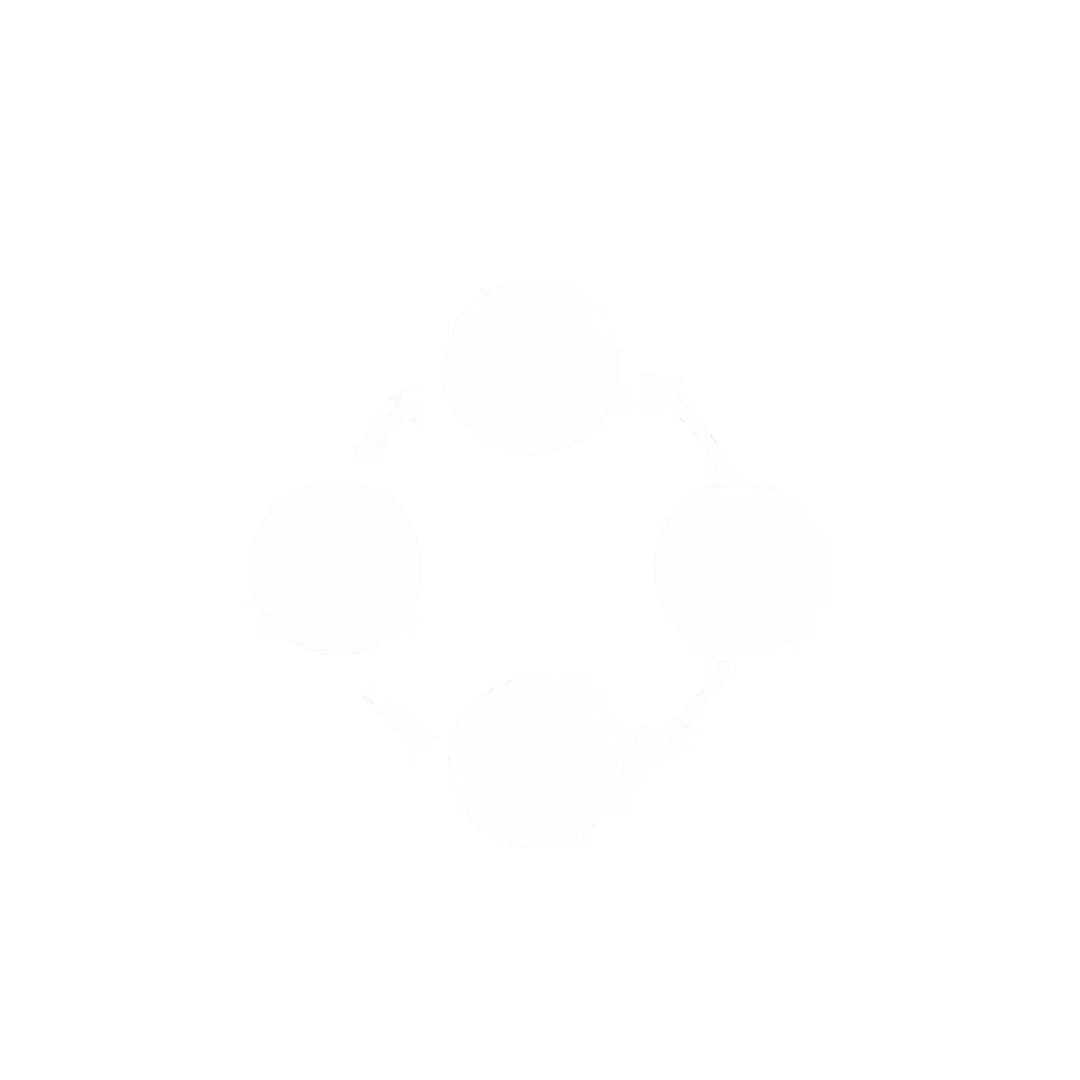 4 circles connected by arrows symbolising CRM