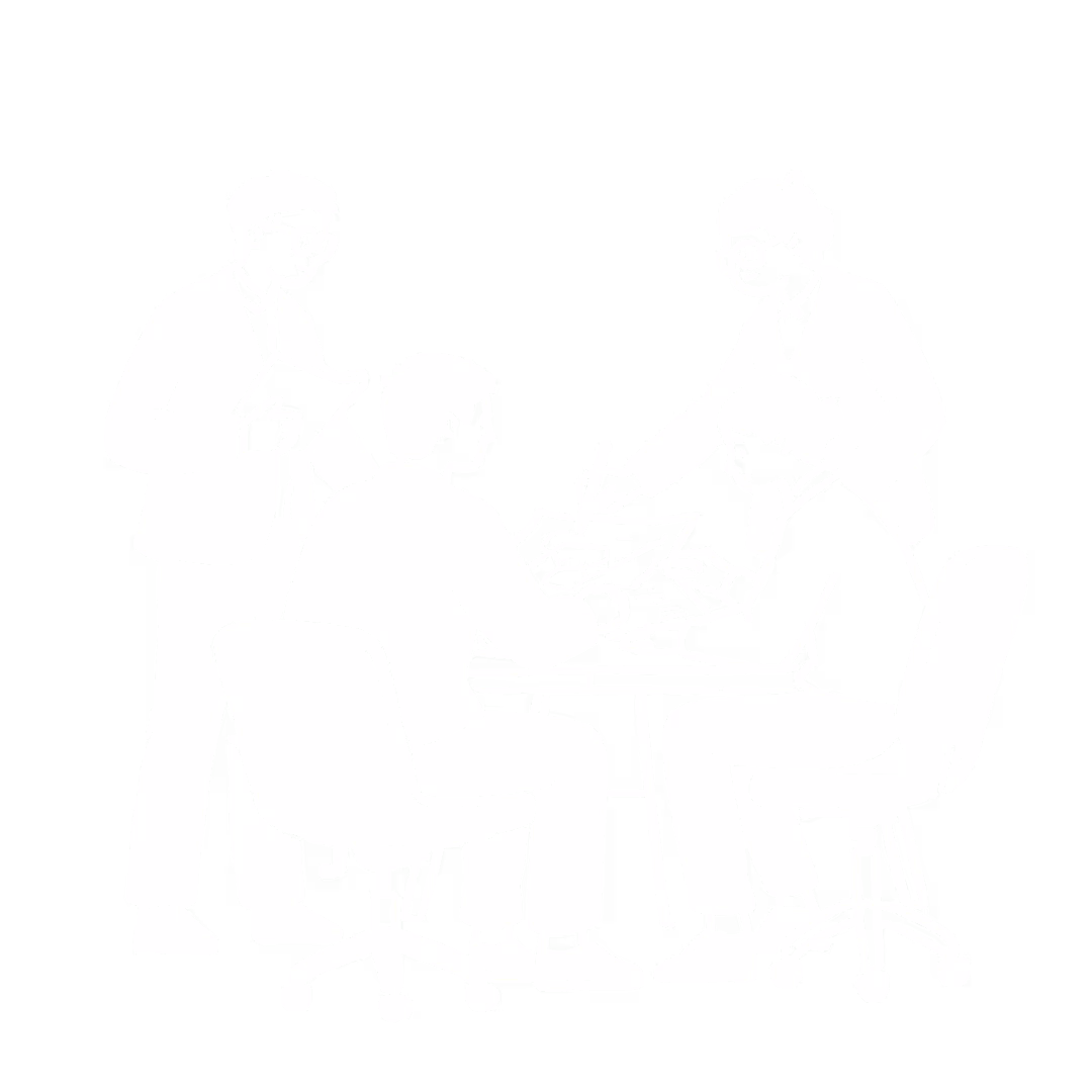 An illustration of a team of people working together