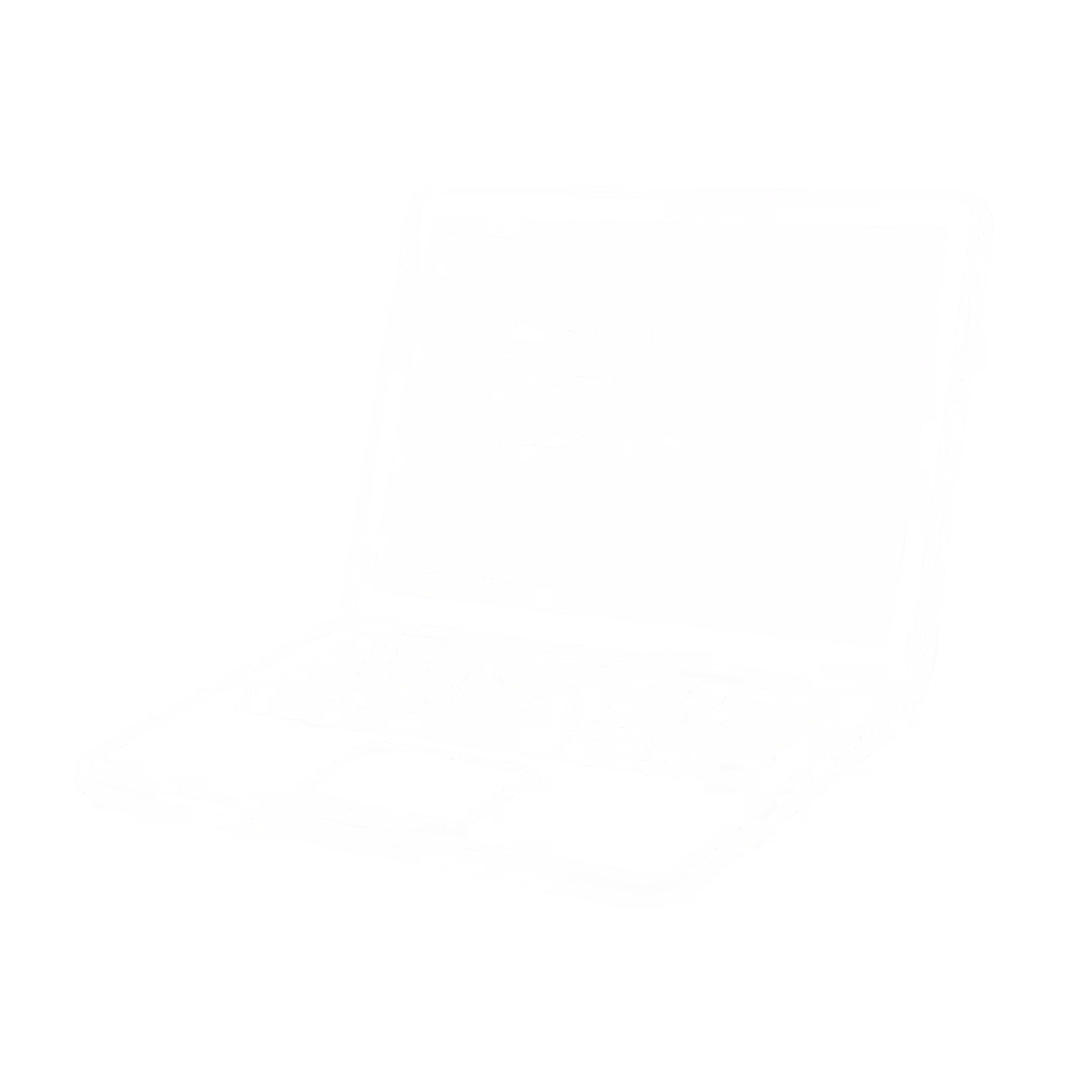 An illustration of a laptop with code on the screen representing Web design