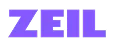 ZEIL text logo in bold purple uppercase letters.