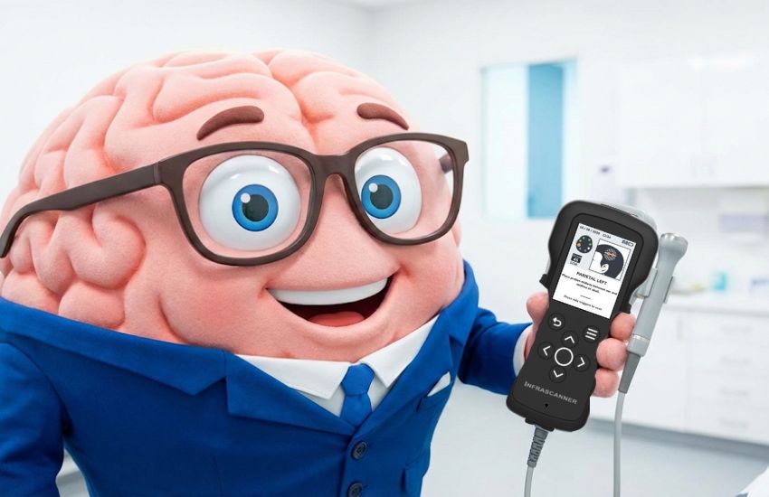 Link holding an Infrascanner™ 2500