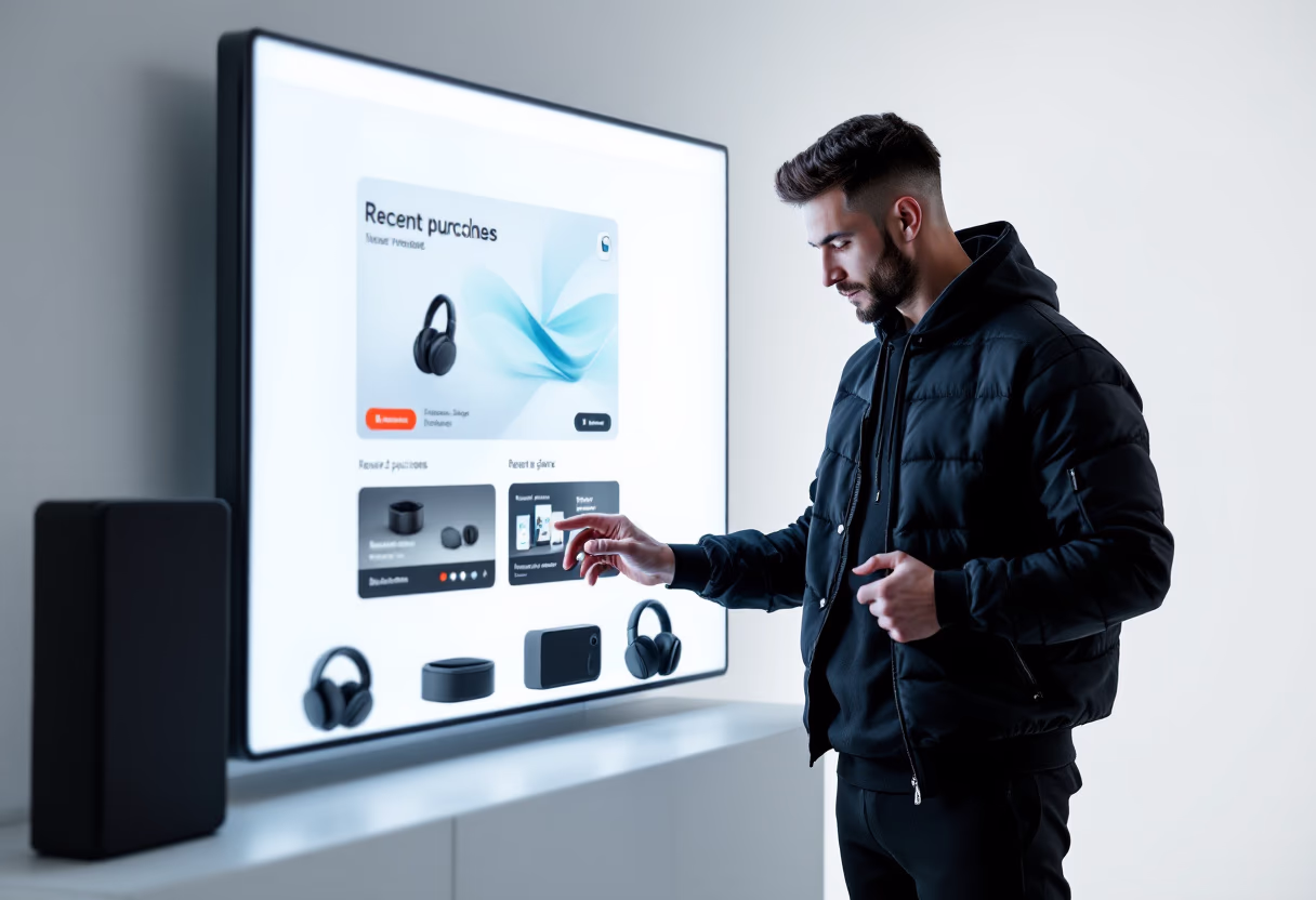 image of online shopping transaction (for a directtoconsumer electronics brand)