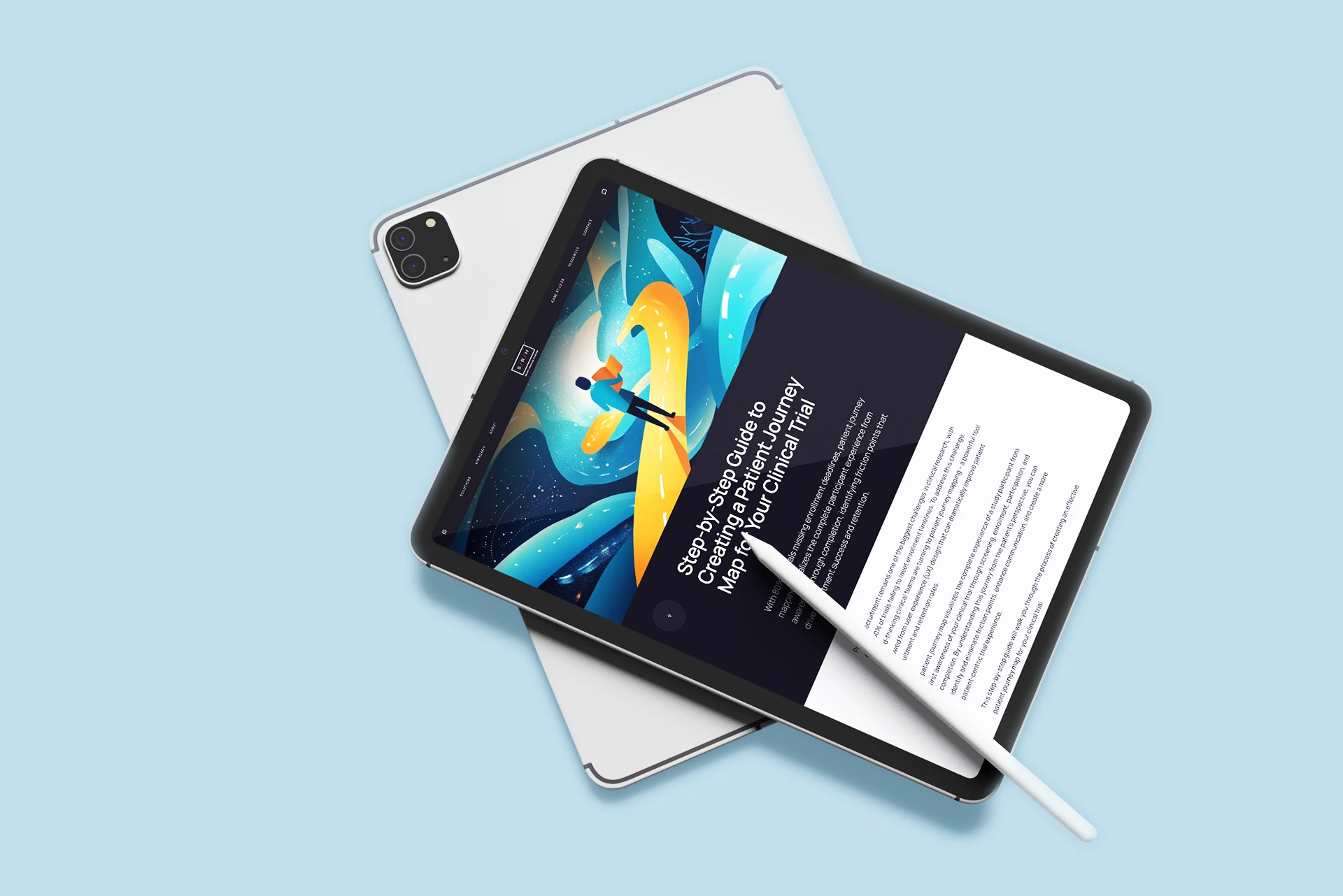 iPad with a blog on it