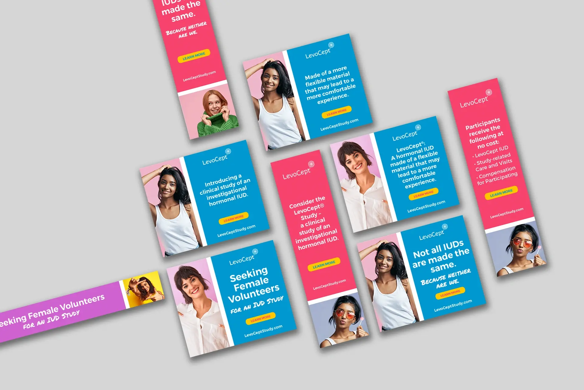 Banner advertisements for an IUD