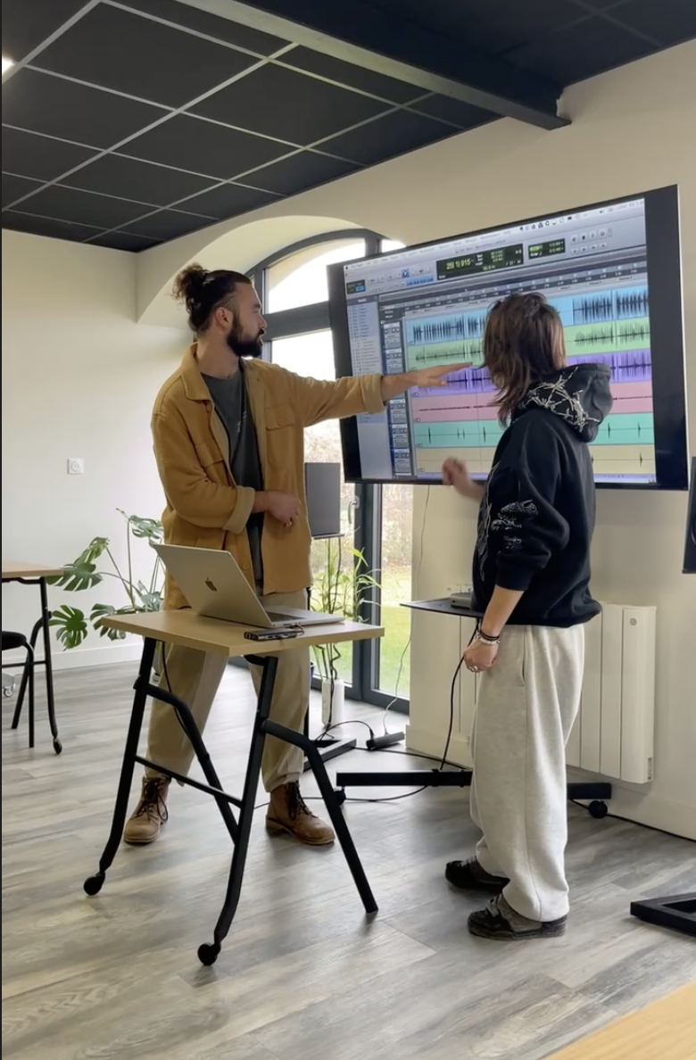 image of teacher using a smartboard (for edtech)