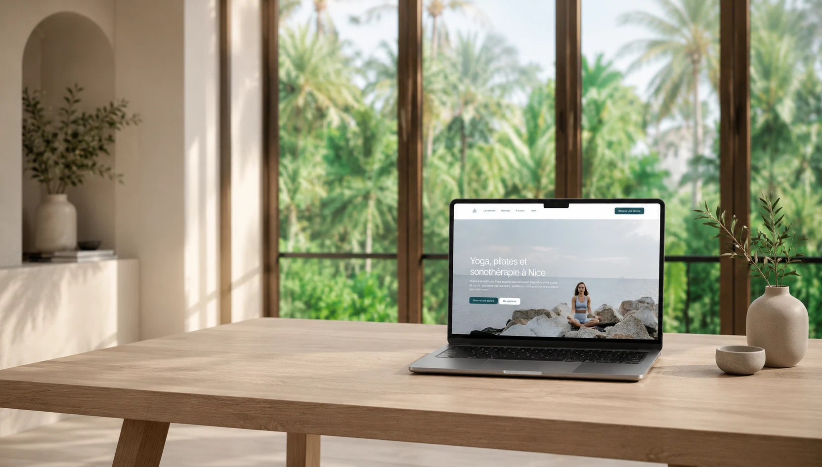 Olsoyoga yoga studio website designed by Oraa Création