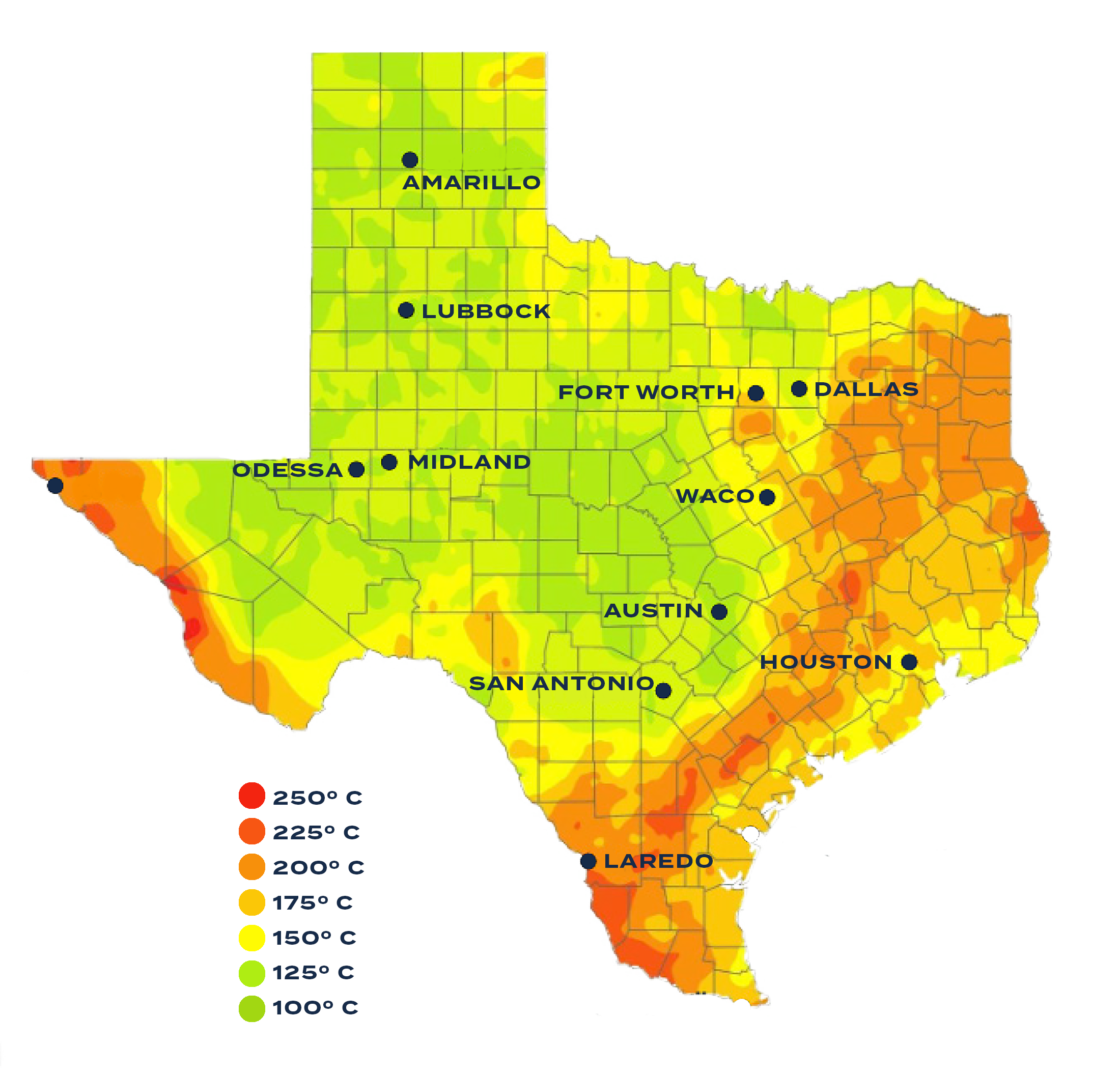 Texas geothermal map