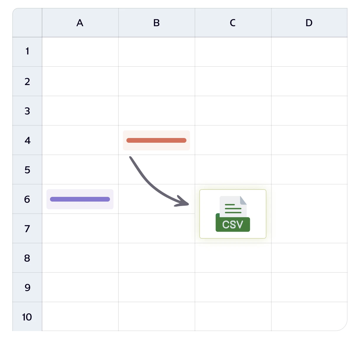 Example of exporting visitor intent data to CSV or Excel format