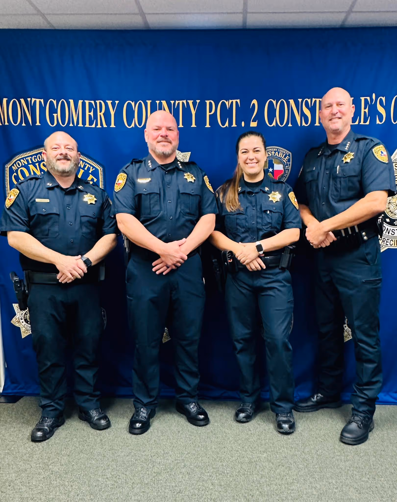 Montgomery County Pct. 2 constables standing together for a group photo in uniform