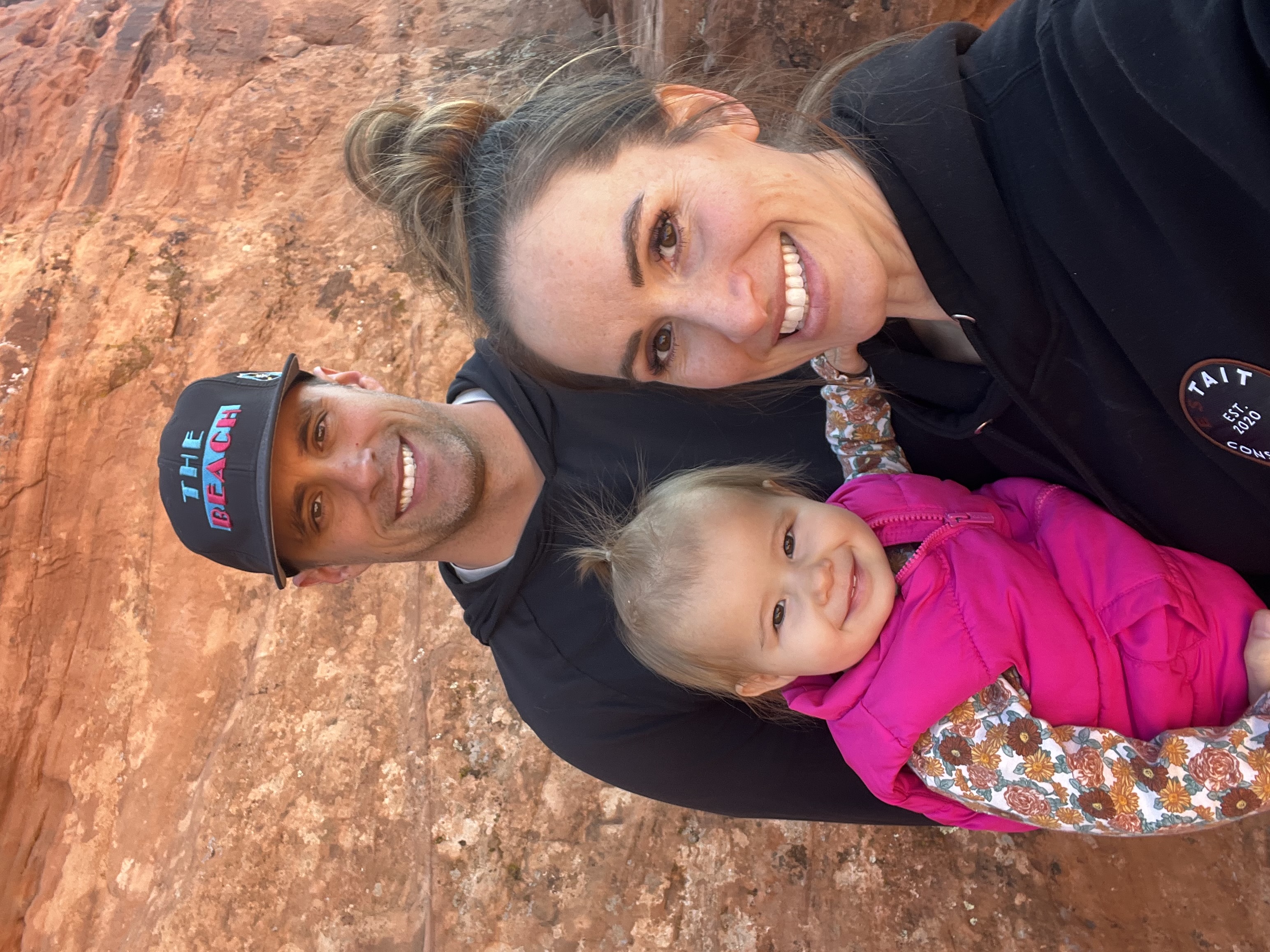 Chase Brown, founder of RunPledge, with his family.