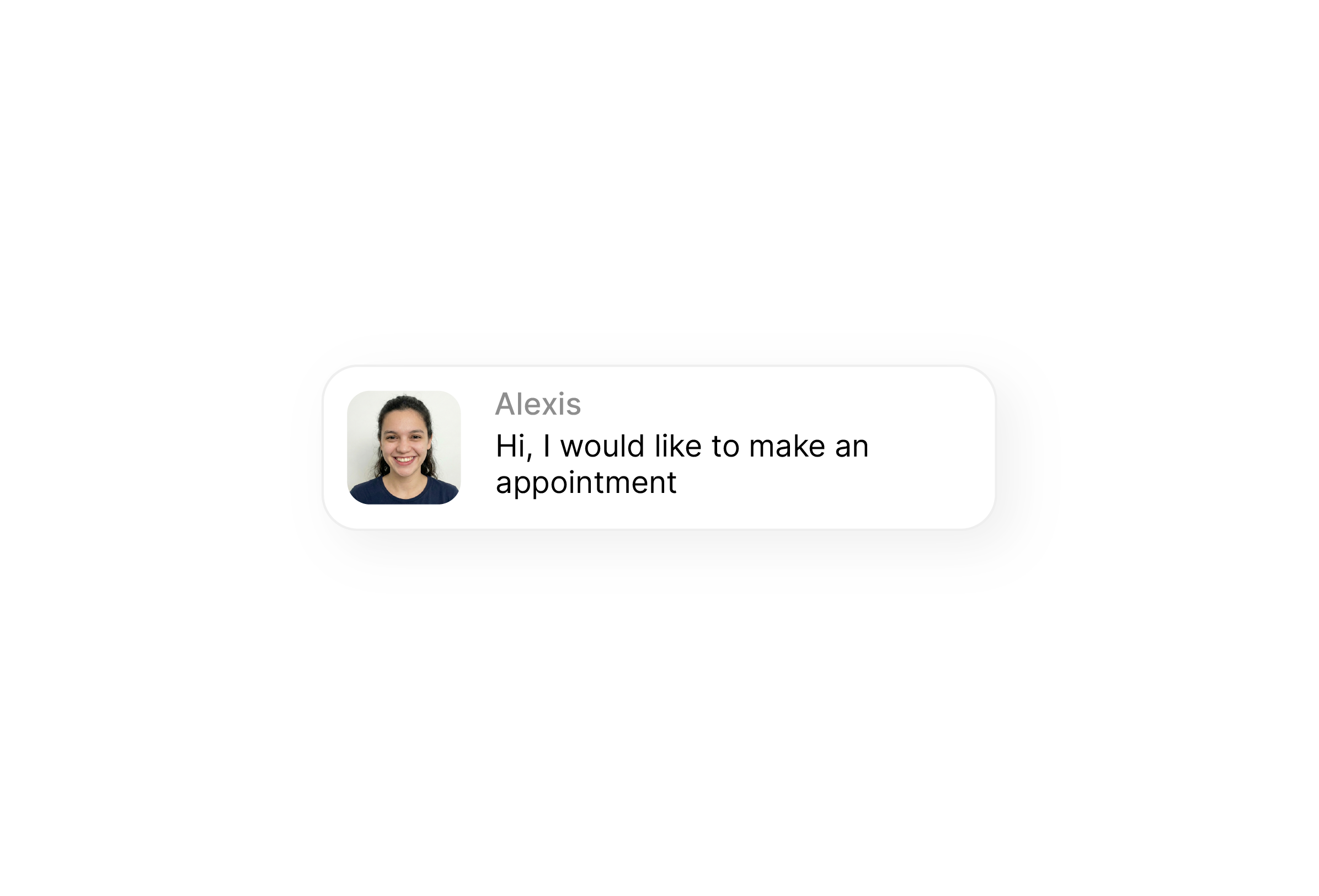 Healthcare customer inquire bubble