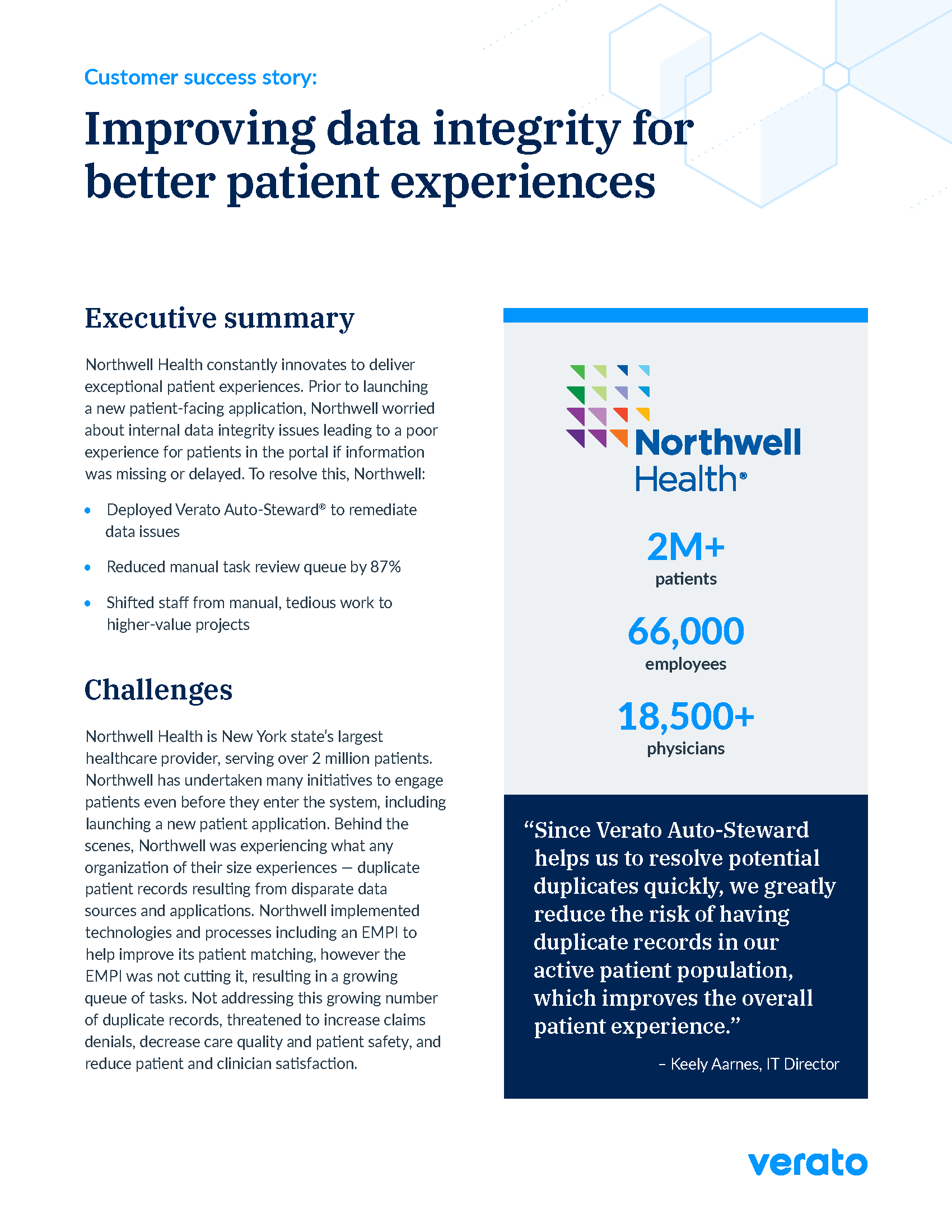 Cover of the Northwell Health customer success story