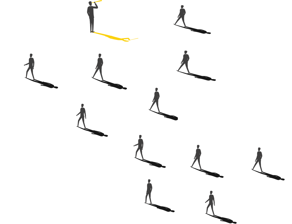 Curious people are walking and looking for opportunities