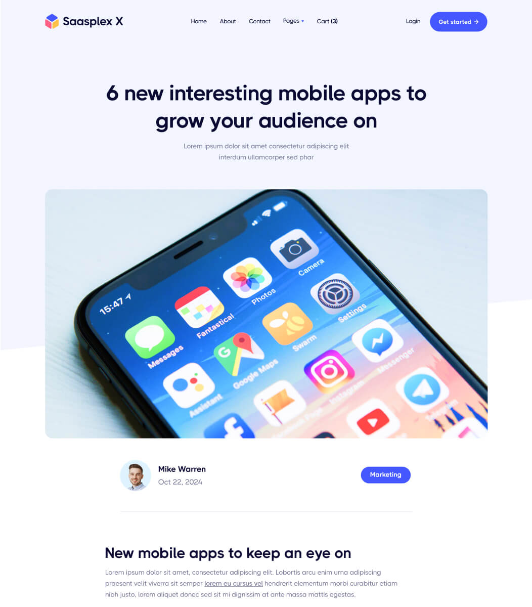 Blog Post - Saasplex X Webflow Template