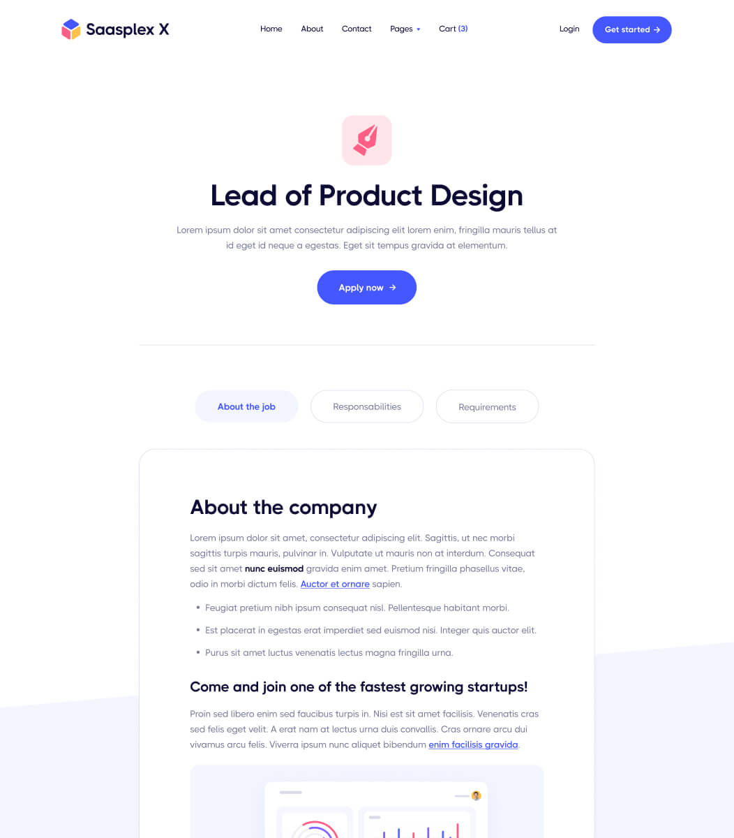 Careers Single - Saasplex X Webflow Template