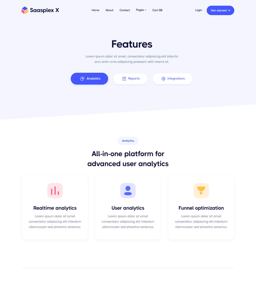 Features V2 - Saasplex X Webflow Template