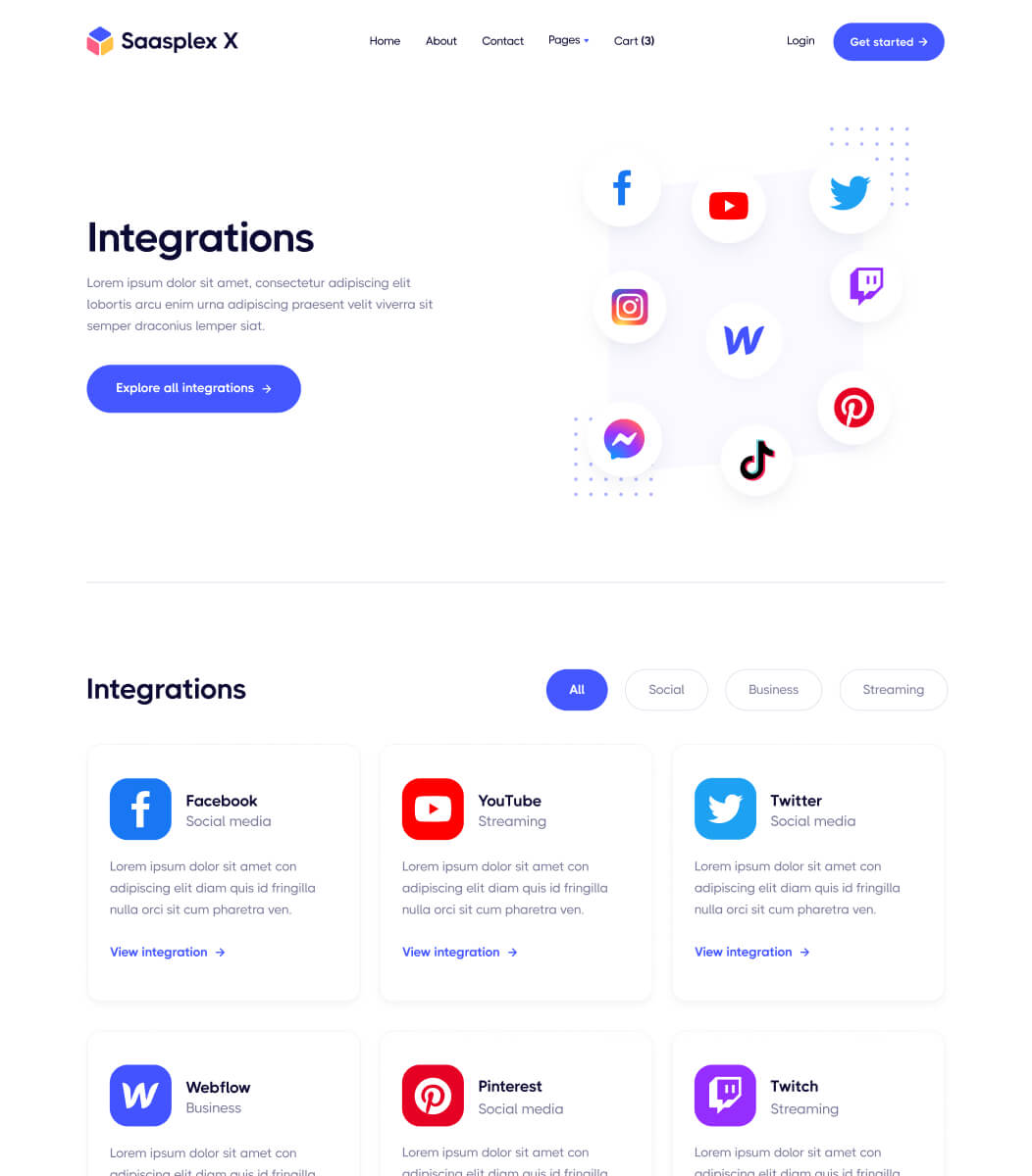 Instagrations - Saasplex X Webflow Template