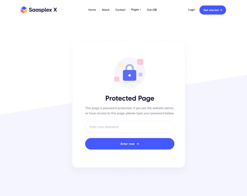 Protected Page - Saasplex X Webflow Template