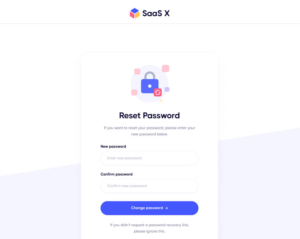 Reset Password - Saasplex X Webflow Template