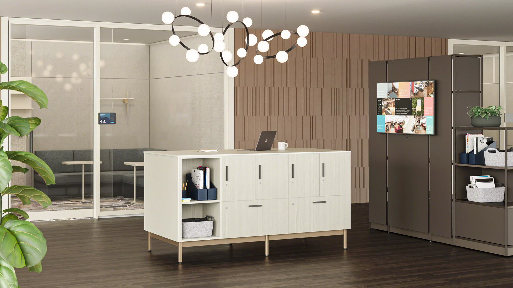 Steelcase WorkValet personal storage locker for modern office workstations