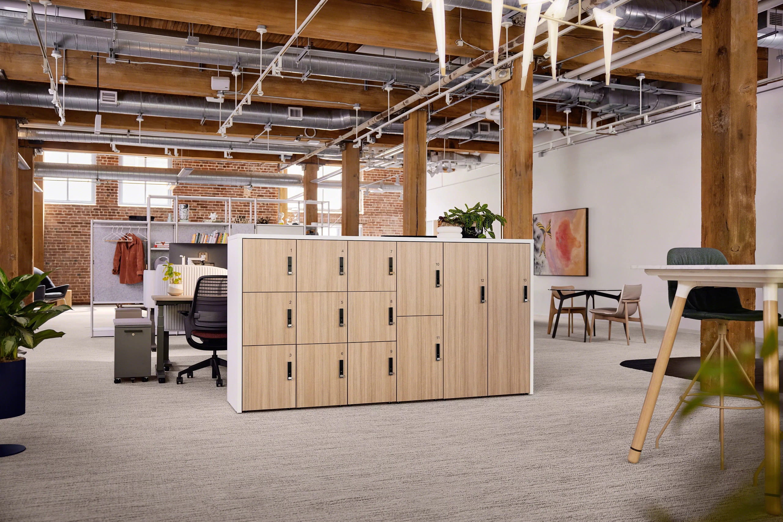 Steelcase WorkValet personal storage locker for modern office workstations