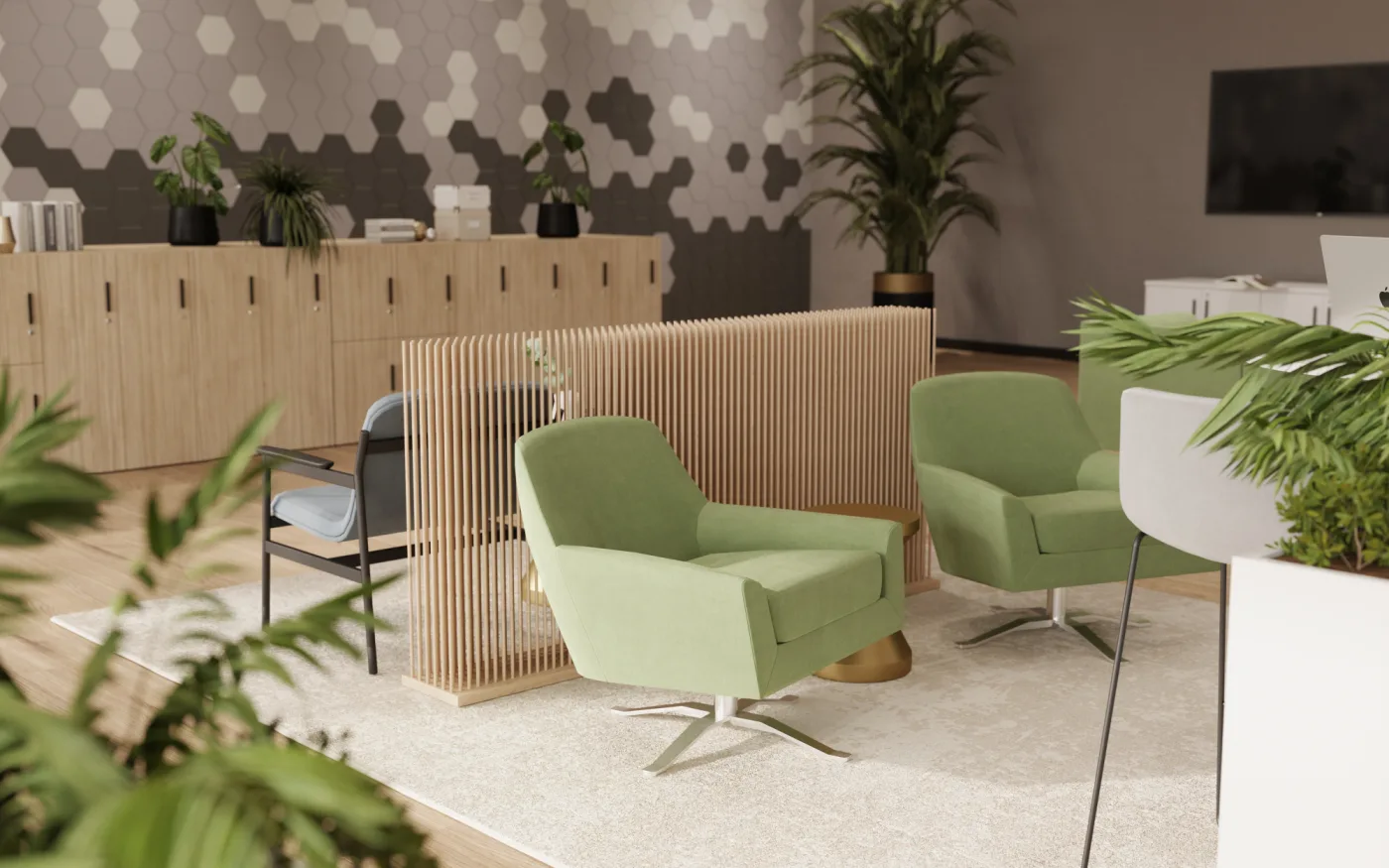 Uptake personal storage locker system for hybrid office environments