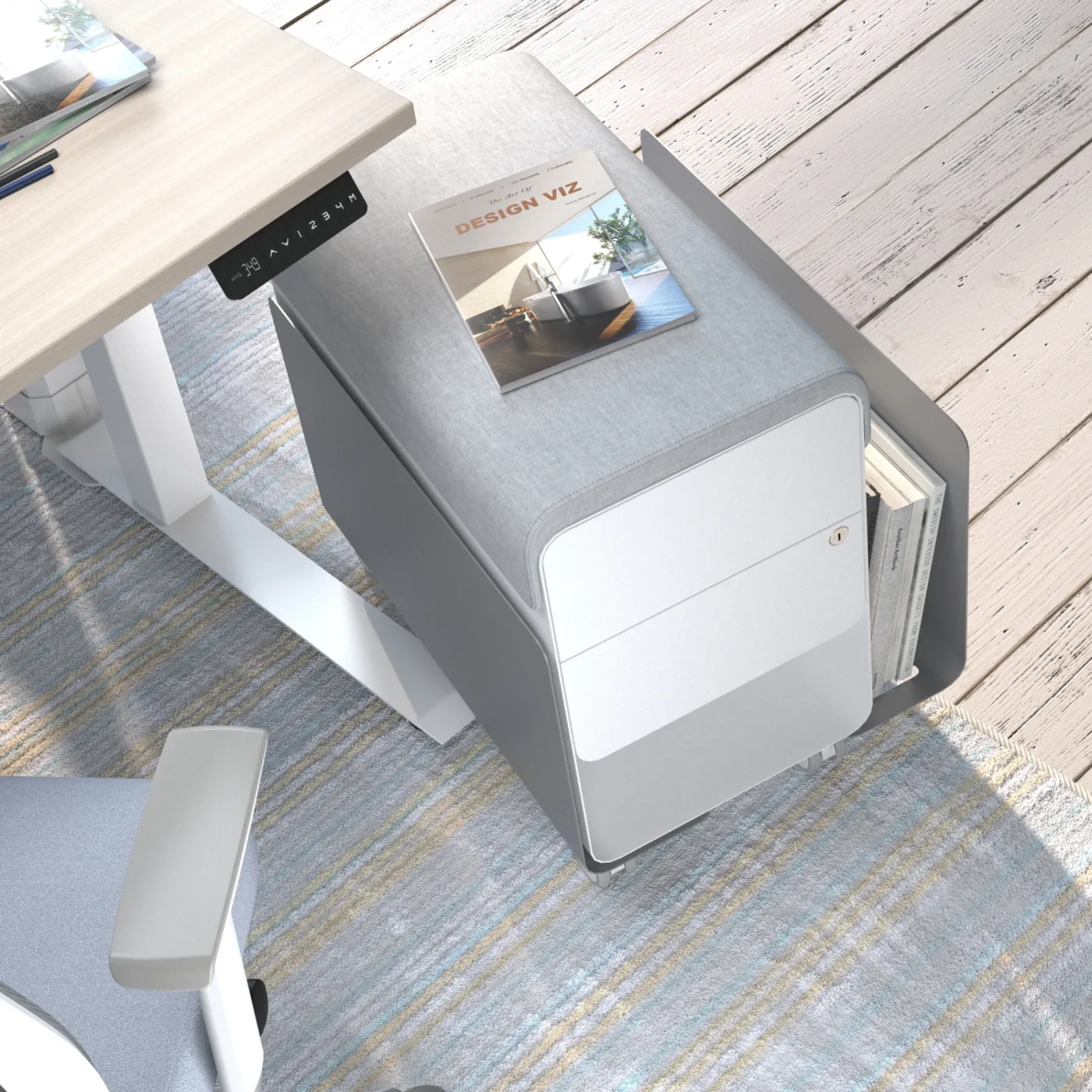 Revi modular office storage system for modern workspace organization