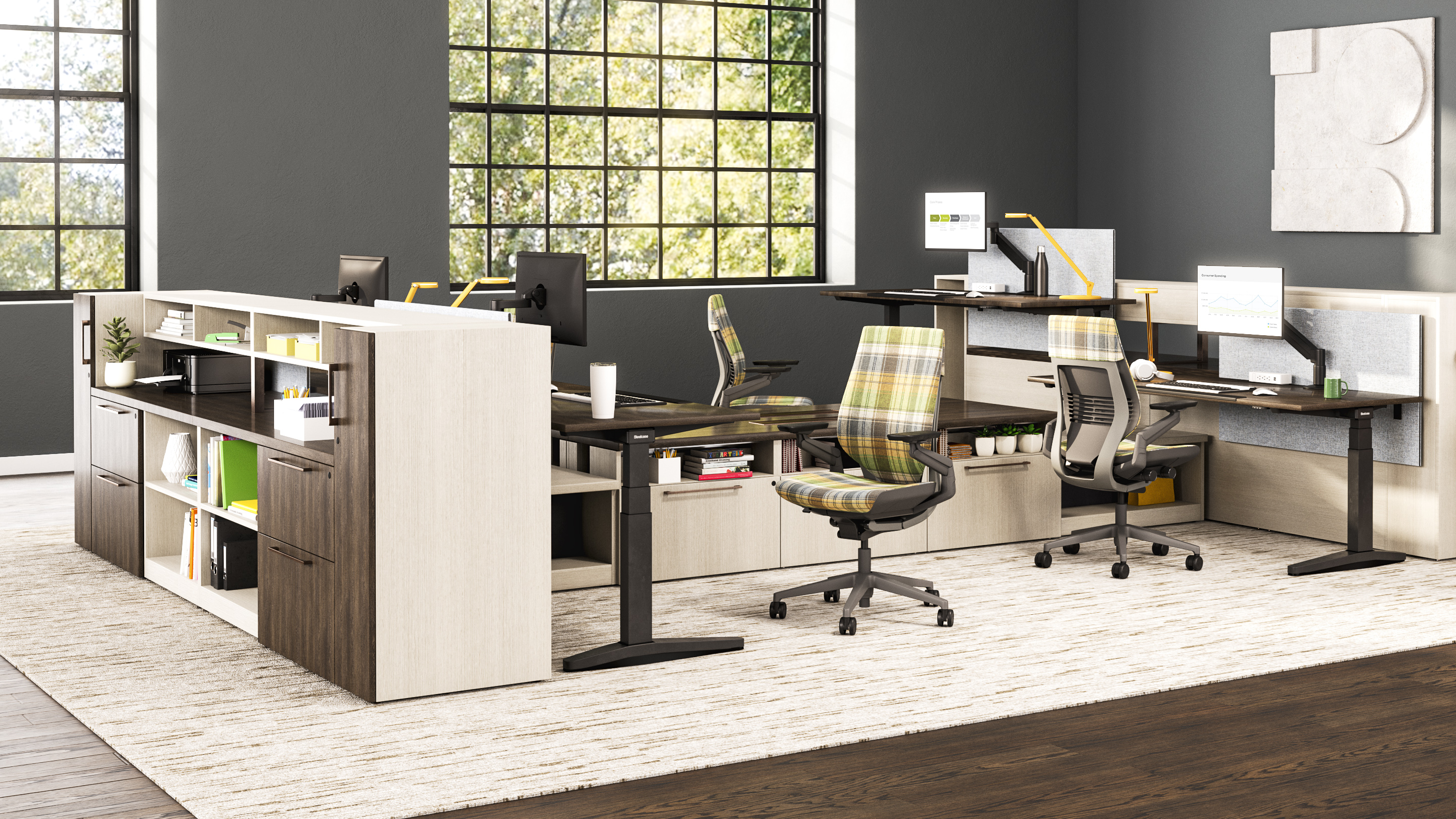 Steelcase Elective Elements storage for organized banking workspaces