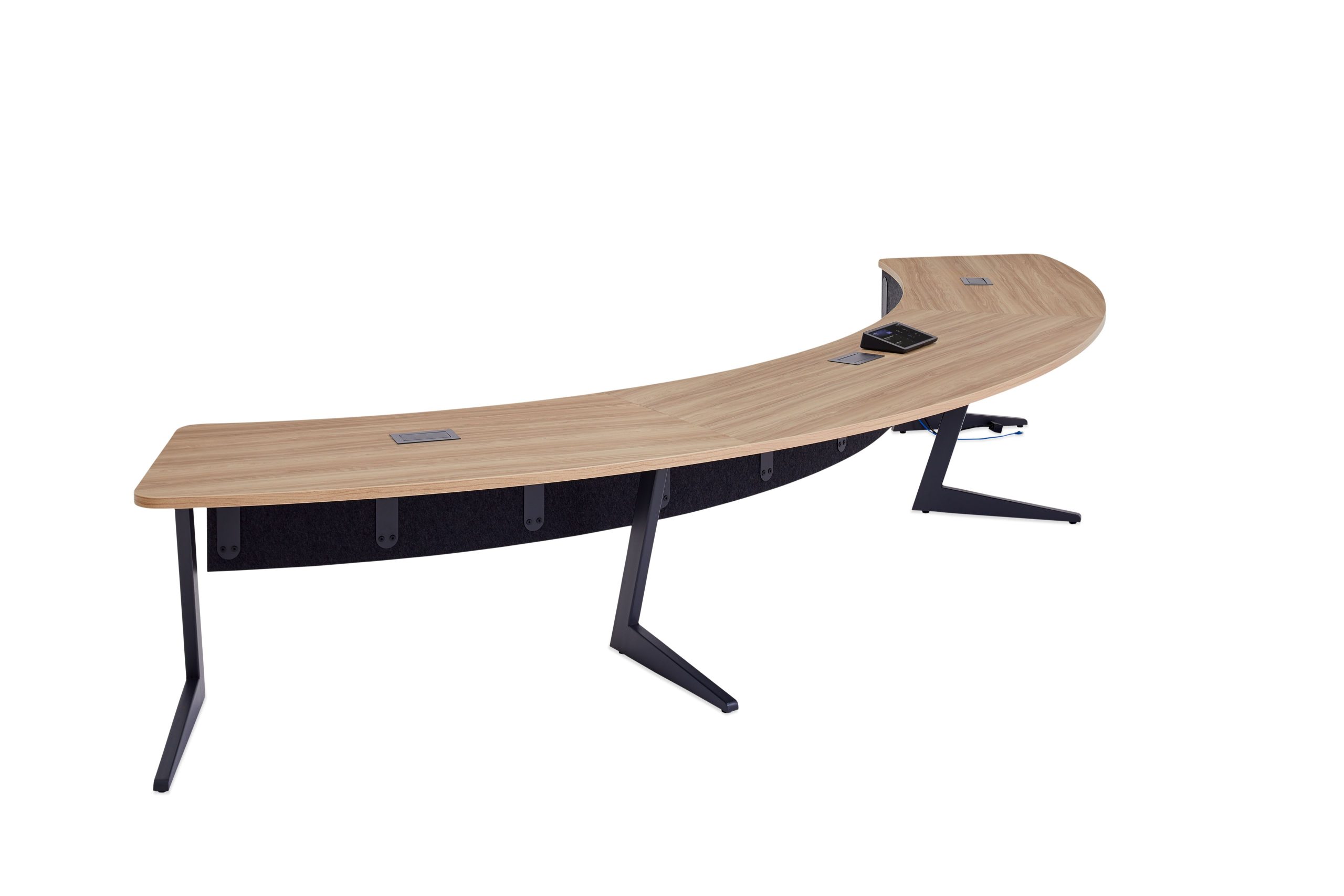 Steelcase Ocular collaboration table for financial consultation spaces