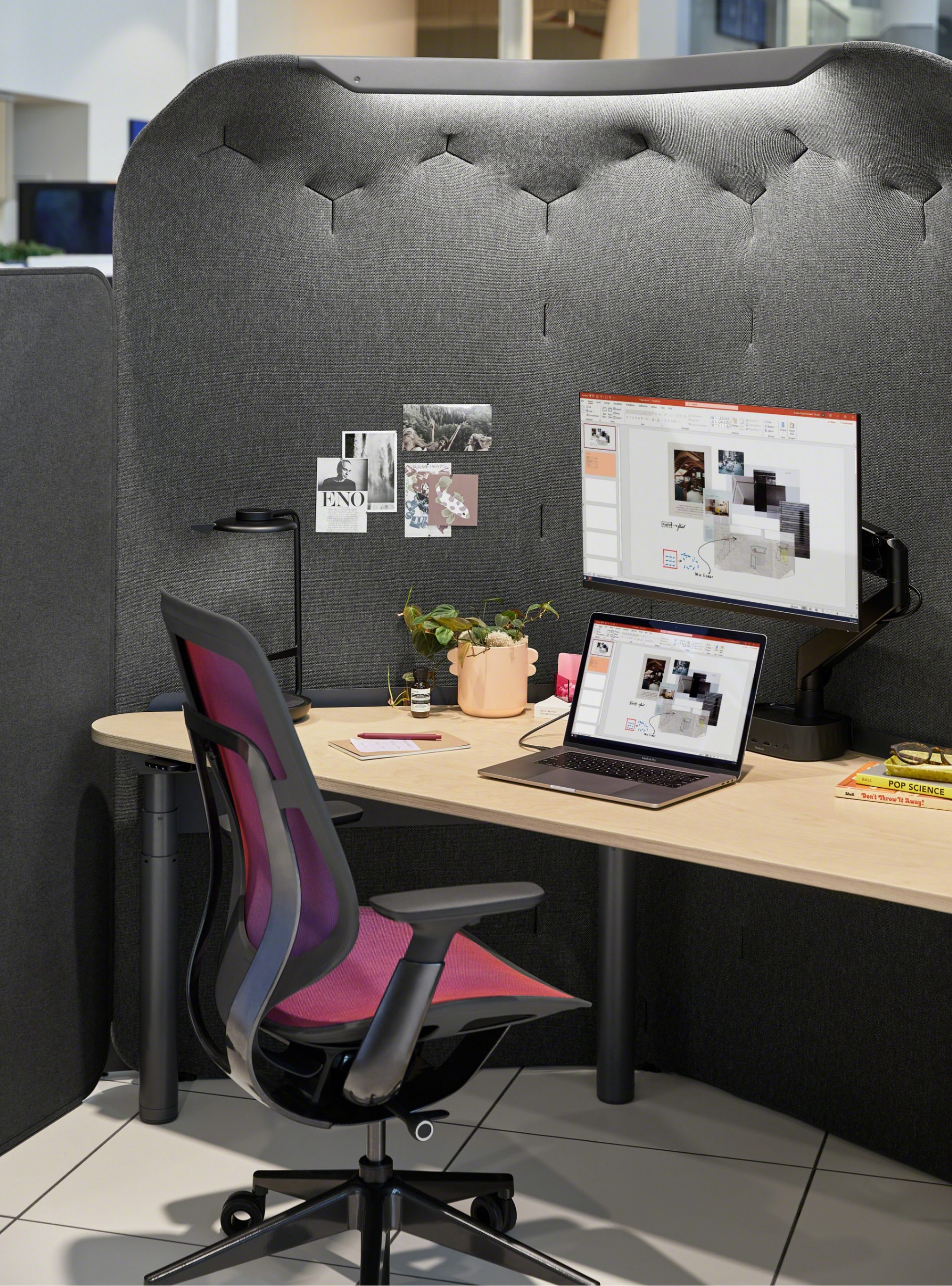 Steelcase Flex personal spaces for focused work in banking offices