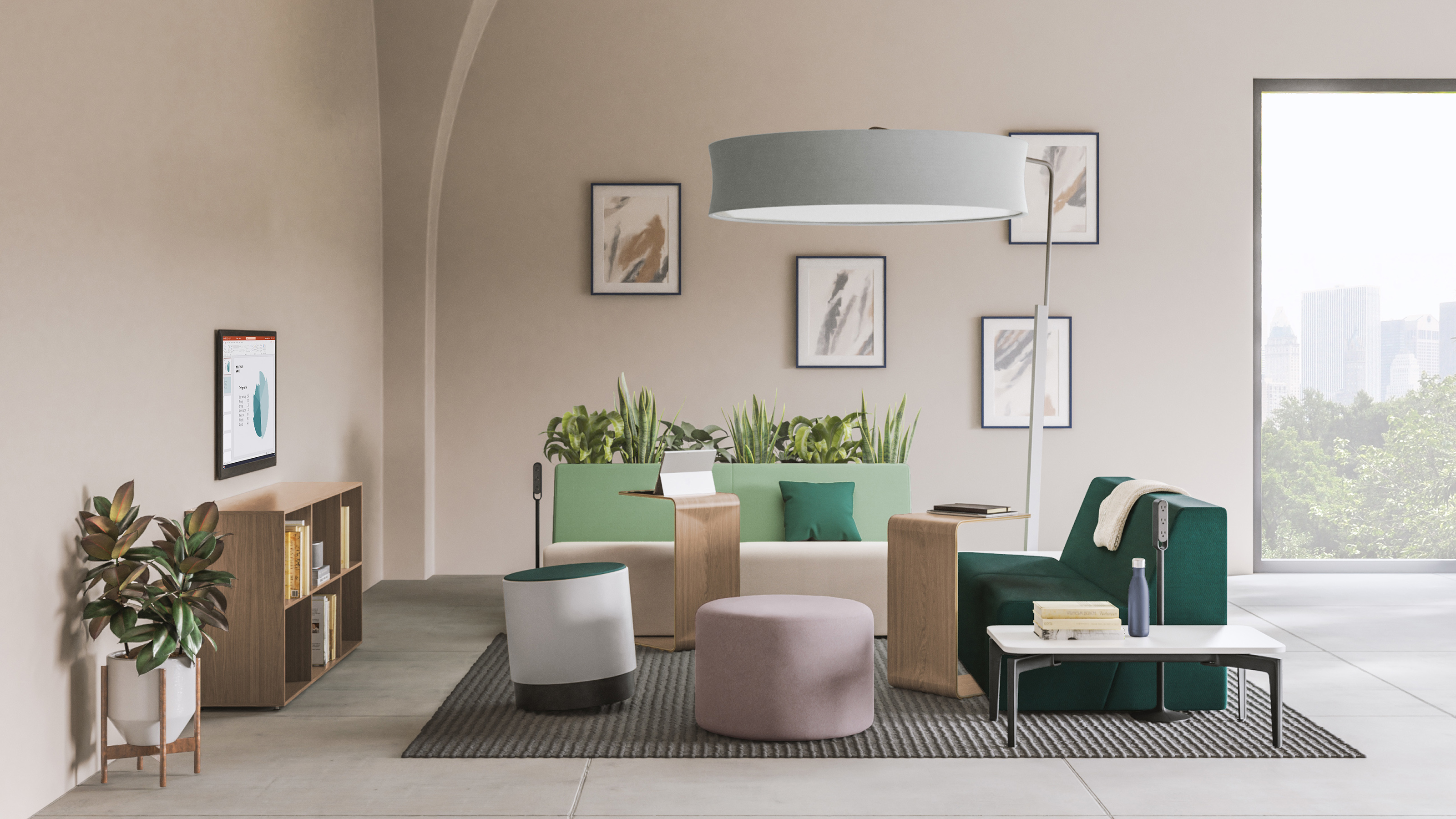 Steelcase Campfire lounge system supporting informal client meetings