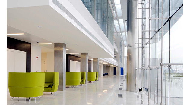 Aspect modular lounge system in a retail banking customer lounge