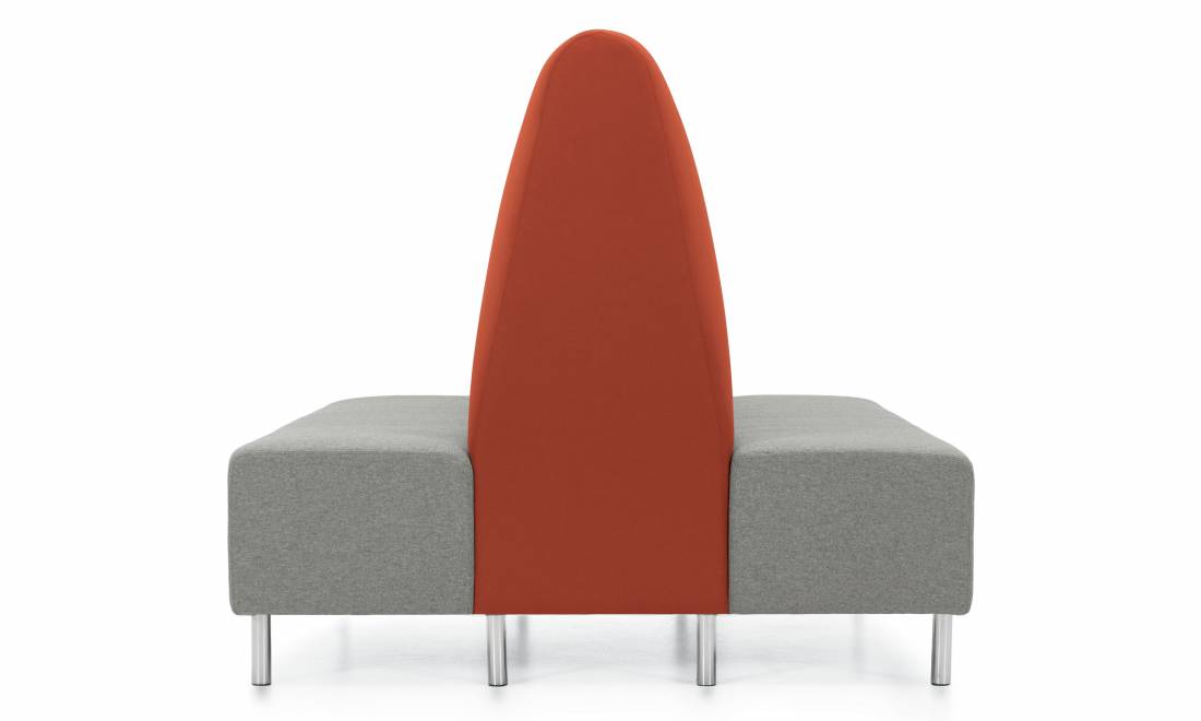 Venture banquette seating in a contemporary retail banking lounge