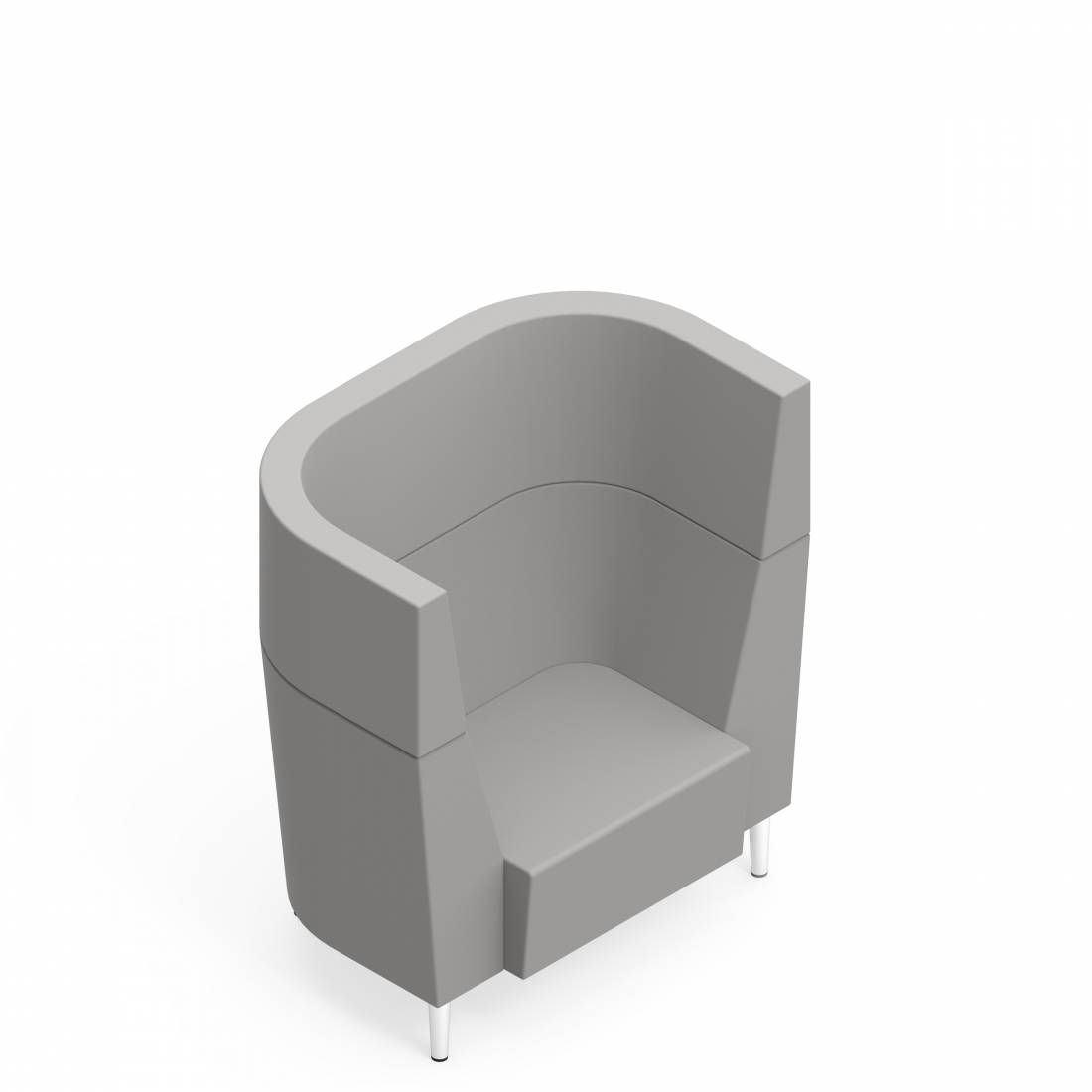 River seating for customer waiting areas in a modern bank branch