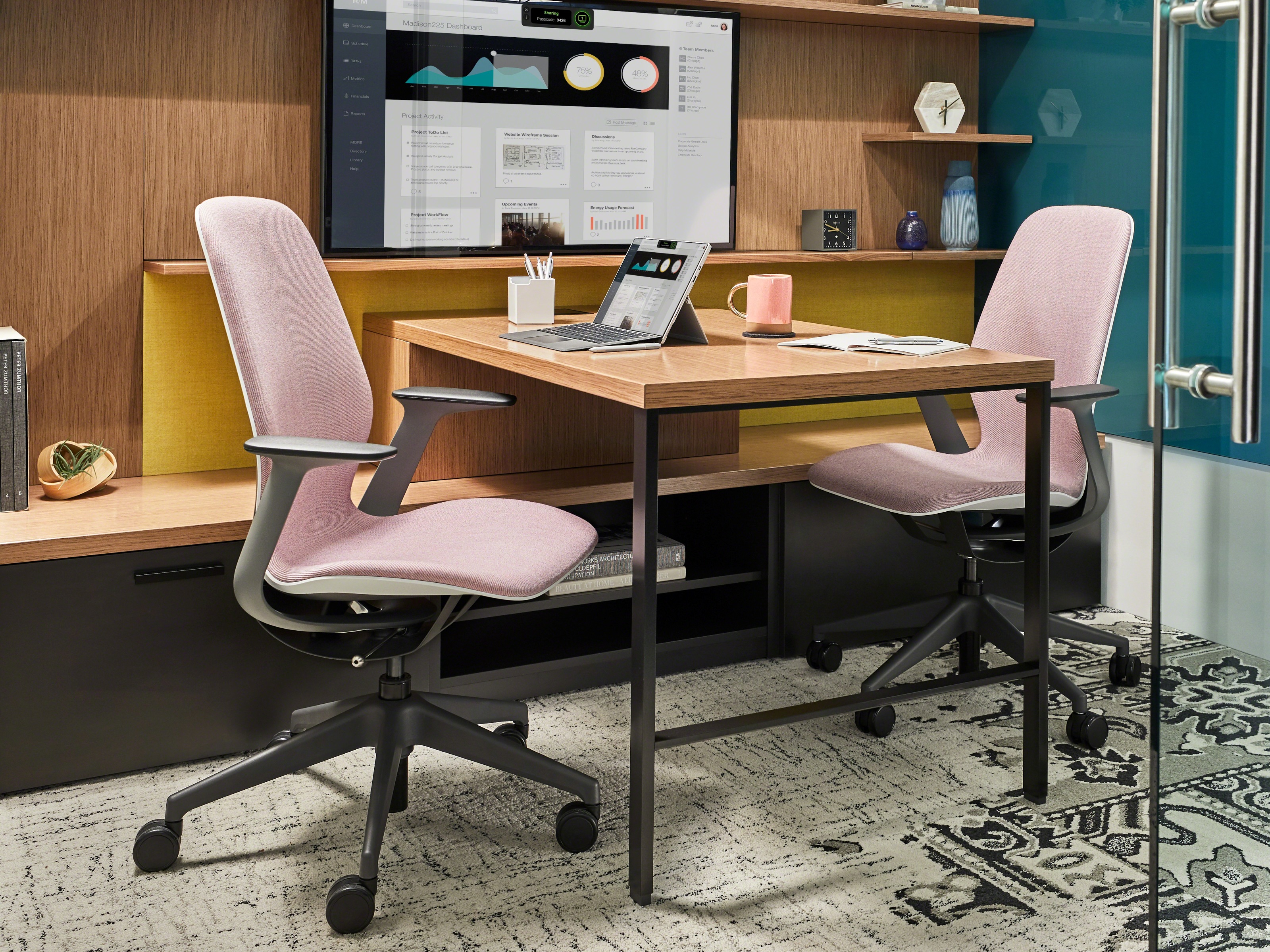 Steelcase Silq ergonomic office chair in a private attorney office