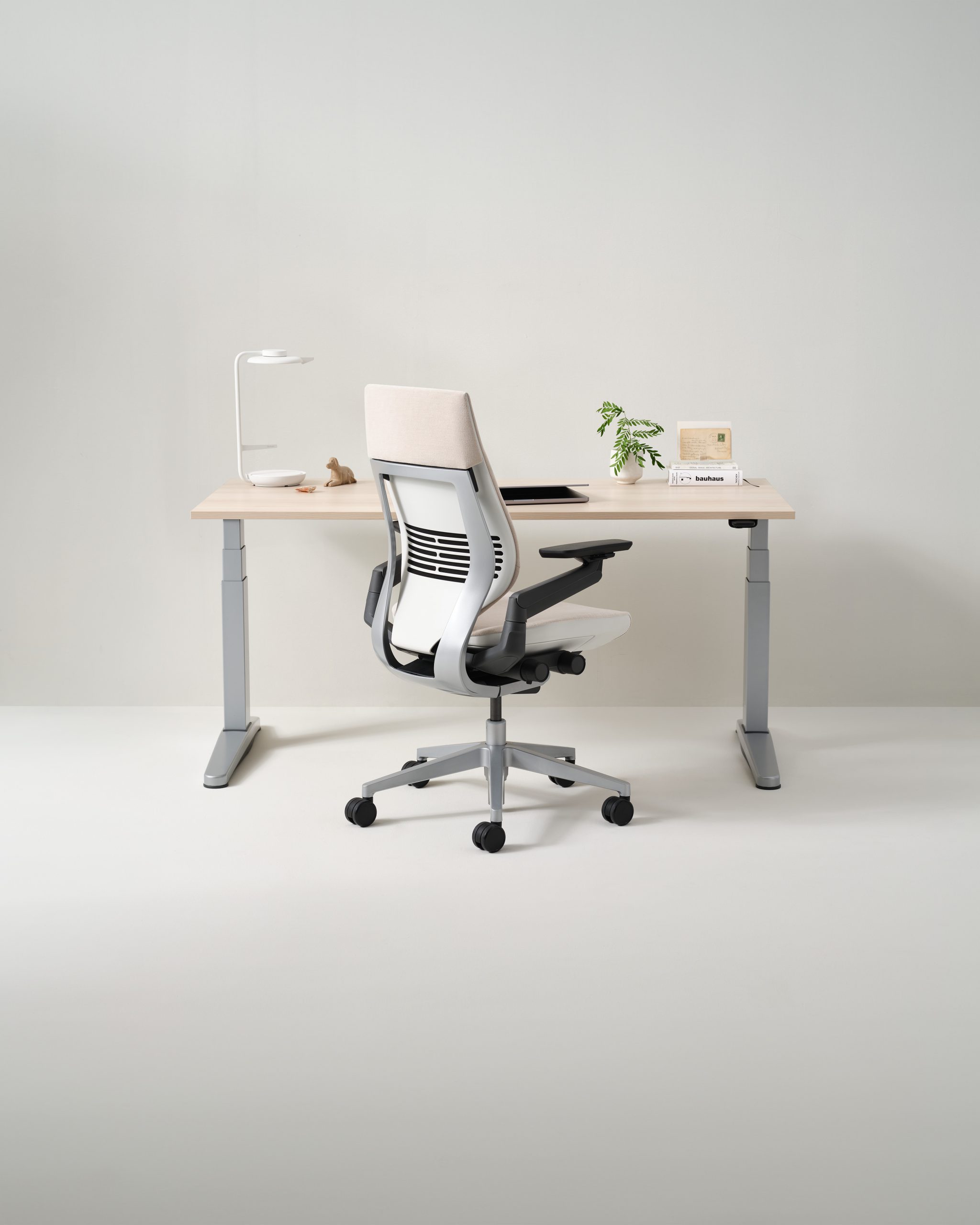Steelcase Ology height-adjustable desk in a modern law office workstation