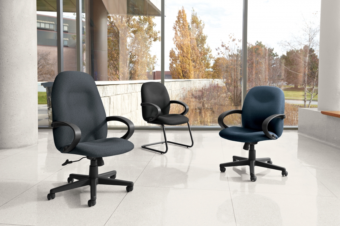 Enterprise conference chair around a professional boardroom table