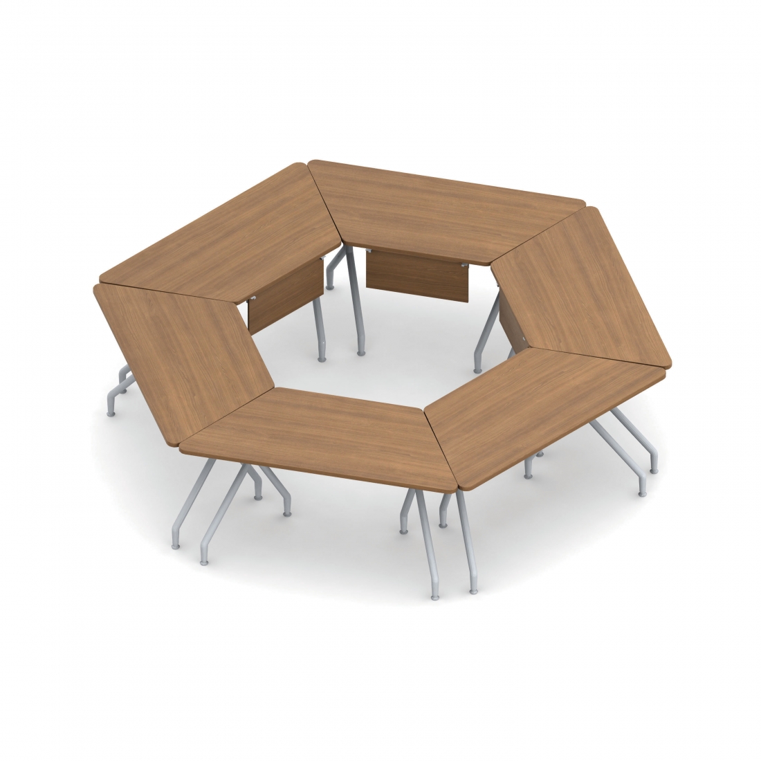 Bungee modular workplace tables for collaborative office environments