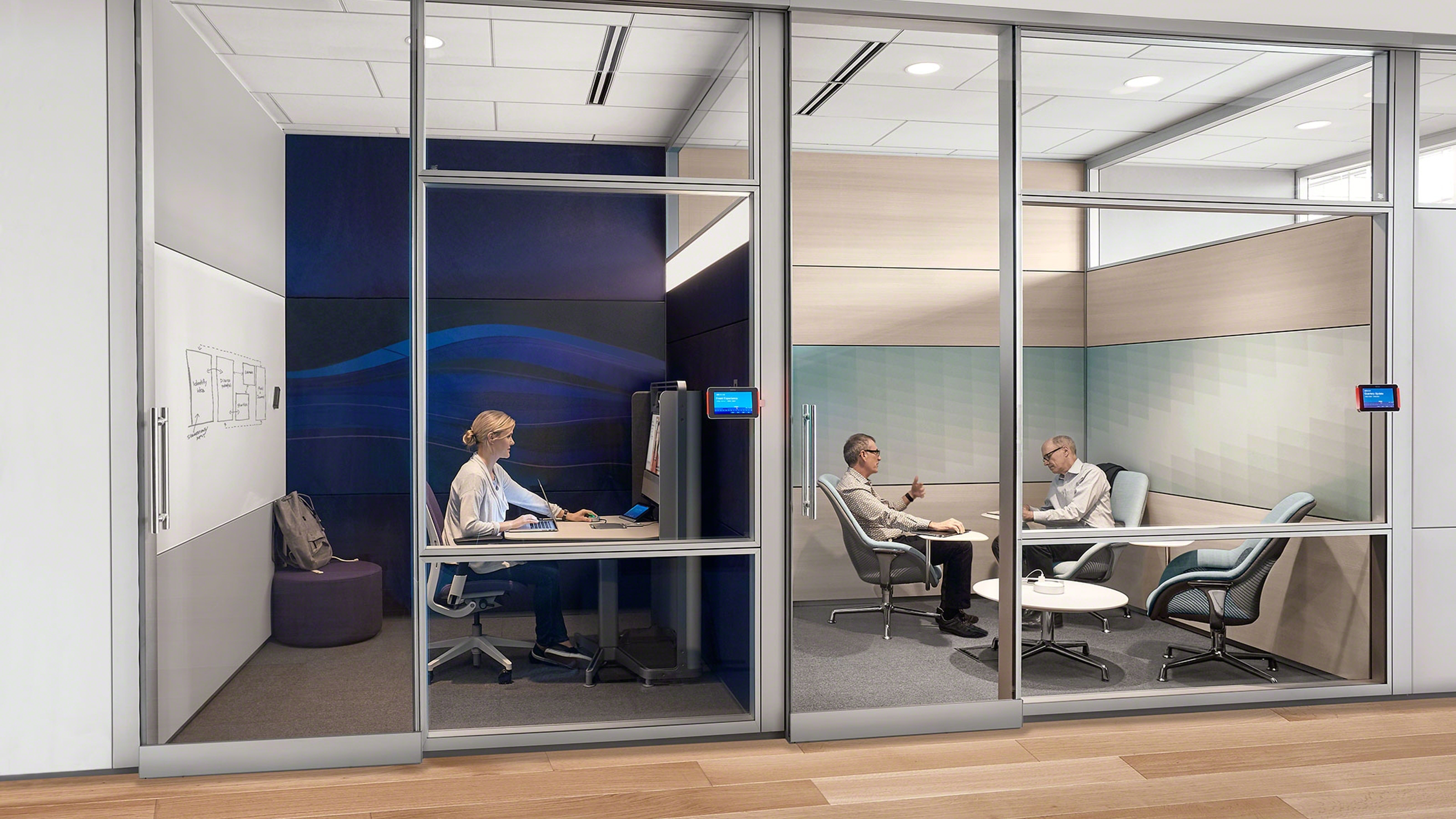 V.I.A modular office walls with integrated sound masking for private law offices